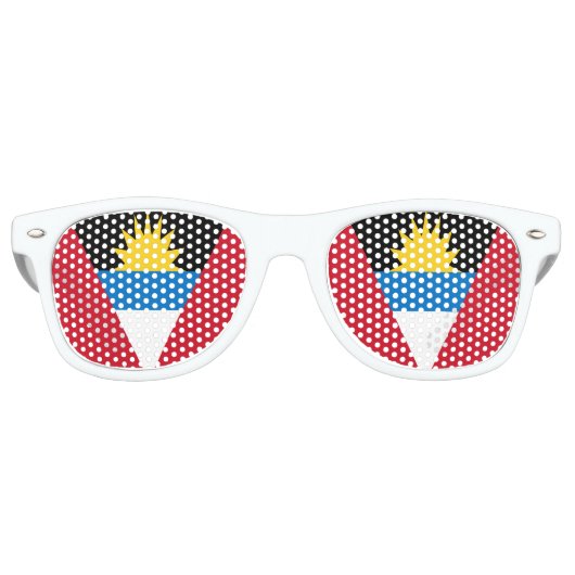 アンティグア・バーブーダ国旗 レトロサングラス (正面)