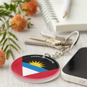 アンティグア・バーブーダ国魅力的国国旗 キーホルダー (正面右)