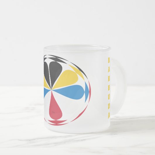 アンティグア・バーブーダ杯 フロストグラスマグカップ (正面右)