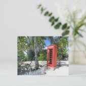 アンティグア・バーブーダ – レッドテレフォンボックス ポストカード (スタンド正面)