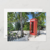 アンティグア・バーブーダ – レッドテレフォンボックス ポストカード (正面/裏面)