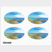 アンティグア 楕円形シール (シート)