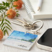 アンティグクールアカリブのアイランドパノラマビュー キーホルダー (正面右)