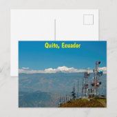 アンティサナ火山とマスト、キト、エクアドル ポストカード (正面/裏面)