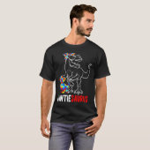 アンティザウルス Tレックス 恐竜 自閉症啓発 おばさん Tシャツ (正面フル)