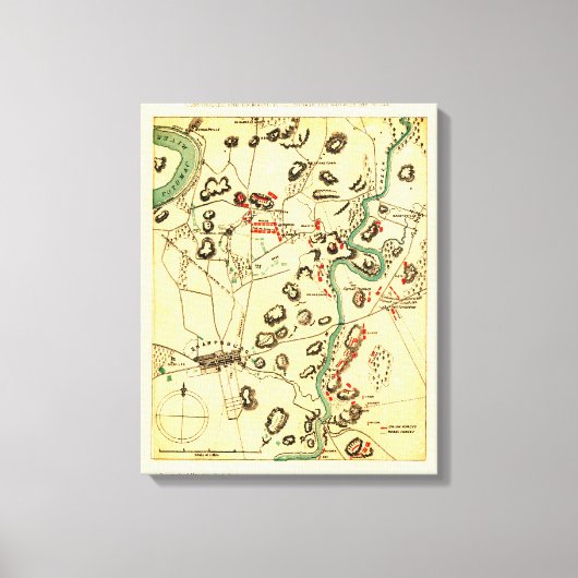 アンティタムの戦い – 南北戦争パノラママップ2 キャンバスプリント (正面)