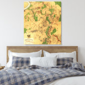 アンティタムの戦い – 南北戦争パノラママップ3 キャンバスプリント (インサイチュ (寝室))