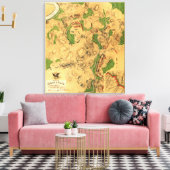 アンティタムの戦い – 南北戦争パノラママップ3 キャンバスプリント (インサイチュ (リビング))