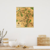 アンティタムの戦い – 南北戦争パノラママップ3 ポスター (キッチン)