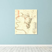 アンティタムの戦い – 南北戦争パノラママップ4 キャンバスプリント (インサイチュ (ウッドフロア))