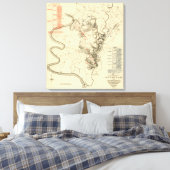 アンティタムの戦い – 南北戦争パノラママップ4 キャンバスプリント (インサイチュ (寝室))