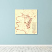 アンティタムの戦い – 南北戦争パノラママップ5 キャンバスプリント (インサイチュ (ウッドフロア))