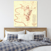 アンティタムの戦い – 南北戦争パノラママップ5 キャンバスプリント (インサイチュ (寝室))