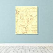 アンティタムの戦い – 南北戦争パノラママップ キャンバスプリント (インサイチュ (ウッドフロア))