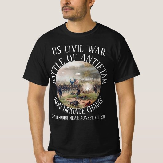 アンティタム戦闘米国南北戦争鉄旅団の任務 Tシャツ (正面)