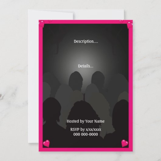 アンティバレンタインズデイレディーズナイトパーティの招待状 招待状 (裏面)