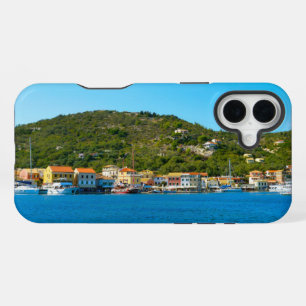 アンティパクソス島の港湾海岸 iPhone 16 PLUSケース