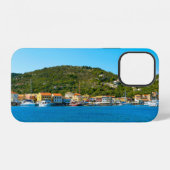 アンティパクソス島の港湾海岸 iPhoneケース (裏面横)