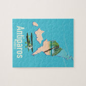 アンティパロスギリシャの旅行地図 ジグソーパズル (横)