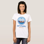 アンティパロス，ギリシャ船デザイン女子 Tシャツ (正面フル)