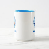 アンティパロス，ギリシャ・ギリシャ船デザイン ツートーンマグカップ (中央)