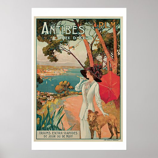 アンティベスコートDアズールヴィンテージ旅行ポスター ポスター (正面)