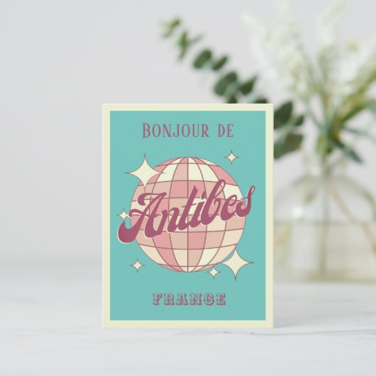 アンティベスフランスバケーションレトロヴィンテージはがき ポストカード (スタンド正面)