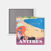 アンティベスフランスヴィンテージ旅行マグネット マグネット (正面/裏面)
