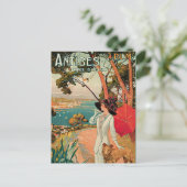 アンティベスフランスヴィンテージ旅行広告 ポストカード (スタンド正面)