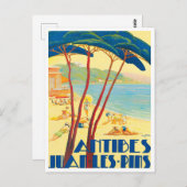 アンティベスフランスヴィンテージ旅行 ポストカード (正面/裏面)