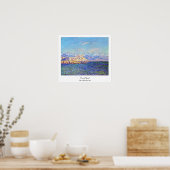 アンティベス、アフタヌーンエフェクト、1888クロード・モネクールット、 ポスター (キッチン)