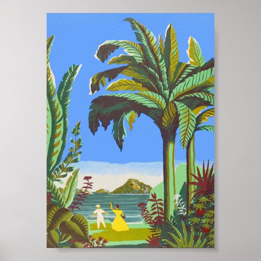 アンティルカリブのヴィンカラフルテージ旅行 ポスター (正面)