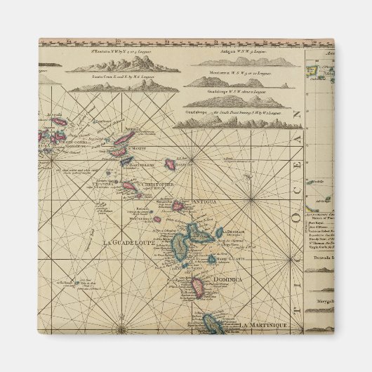 アンティル、チャリビー諸島 マグネット (正面)