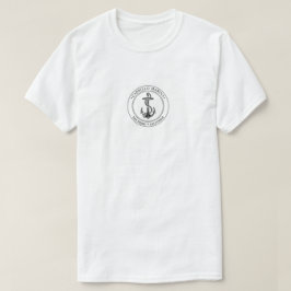 アンティークいかりマリーナボート名ロケーションキャプテン Tシャツ