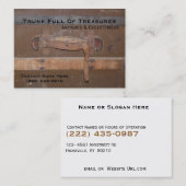 アンティークおよび収集品のためのヴィンテージのトランク 名刺 (正面/裏面)