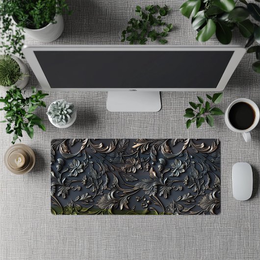 アンティークかわいらしスチームパンクメタルルックプリントデスクマット デスクマット