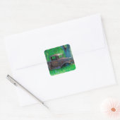 アンティークが草原で錆びついた スクエアシール (封筒)