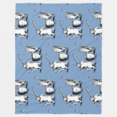 アンティークとオオカミ フリースブランケット (正面)