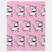 アンティークとオオカミ フリースブランケット (正面)