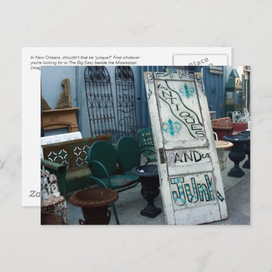 アンティークとジャンク、ニューオーリンズのポストカード ポストカード (正面/裏面)