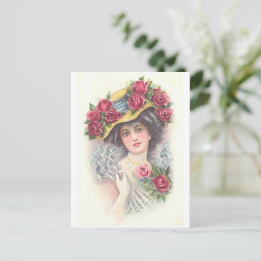 アンティークとヴィンテージファッショナブル女性(14) ポストカード (スタンド正面)