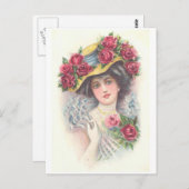 アンティークとヴィンテージファッショナブル女性(14) ポストカード (正面/裏面)