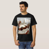 アンティークなクリスマス、屋根裏の聖ニコラス Tシャツ (正面フル)