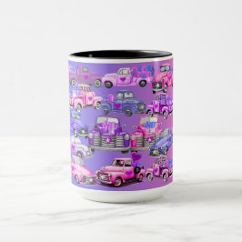 アンティークなピックアップトラック コーヒーマグ マグカップ