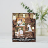 アンティークなペンダントライト ウェディングフォトの結婚式の案内状 (スタンド正面)
