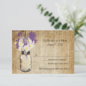 アンティークなルスティックメイソンジャー ダイジー ワイルドフラワーズ RSVP (スタンド正面)