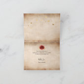 アンティークなルスティックレッドローズ ゴールドクラウン 折り紙 サンキューカード (内部)