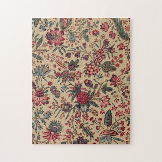 アンティークな刺繍の花のインテリア装飾 ジグソーパズル (縦)