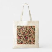 アンティークな刺繍の花のインテリア装飾 トートバッグ (裏面)