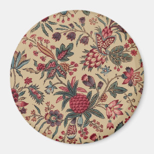 アンティークな刺繍の花のインテリア装飾 マグネット
